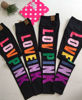 Imagen de PINK Legging Cintura Alta Negro Estampado de Colores